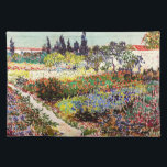 Van Gogh Fantastische Bergwelten am Arles Frische  Stofftischset<br><div class="desc">Vincent Van Gogh Blütengarten At Arles With Path Fine Art Vincent van Gogh war ein postimpressionistischer Maler, dessen Werke weit reichende Auswirkungen auf die Kunst des 20. Jahrhunderts hatten: Porträts, Selbstportraits, Landschaften und Stillleben von Zypressen, Blume, Bäumen in Blüten, Gärten, Weizenfeldern und Blume. Zwischen 1886 und 1890 fertigte Vincent van...</div>