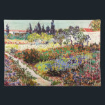 Van Gogh Fantastische Bergwelten am Arles Frische  Stofftischset<br><div class="desc">Vincent Van Gogh Blütengarten At Arles With Path Fine Art Vincent van Gogh war ein postimpressionistischer Maler, dessen Werke weit reichende Auswirkungen auf die Kunst des 20. Jahrhunderts hatten: Porträts, Selbstportraits, Landschaften und Stillleben von Zypressen, Blume, Bäumen in Blüten, Gärten, Weizenfeldern und Blume. Zwischen 1886 und 1890 fertigte Vincent van...</div>