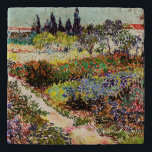 Van Gogh Fantastische Bergwelten am Arles Frische  Töpfeuntersetzer<br><div class="desc">Vincent Van Gogh Blütengarten At Arles With Path Fine Art Vincent van Gogh war ein postimpressionistischer Maler, dessen Werke weit reichende Auswirkungen auf die Kunst des 20. Jahrhunderts hatten: Porträts, Selbstportraits, Landschaften und Stillleben von Zypressen, Blume, Bäumen in Blüten, Gärten, Weizenfeldern und Blume. Zwischen 1886 und 1890 fertigte Vincent van...</div>