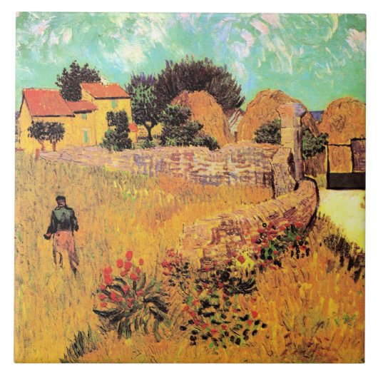 Van Gogh - Farmhouse in Provence, Fliese (Vorderseite)