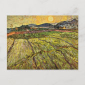 Van Gogh - Feld mit aufstrebender Sonne Postkarte (Vorderseite)