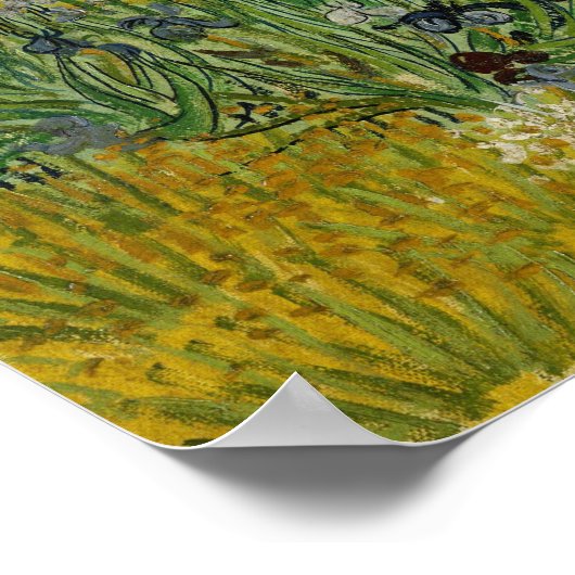Van Gogh - Feld mit Blume in Arles Poster (Ecke)