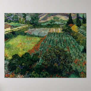 Van Gogh - Feld mit Mohn 1889 Poster