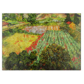 Van Gogh: Feld mit Mohnblumen Schneidebrett (Vorderseite)