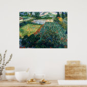 Van Gogh - Feld mit Pflücken Poster (Küche)