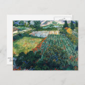 Van Gogh - Feld mit Pflücken Postkarte (Vorne/Hinten)