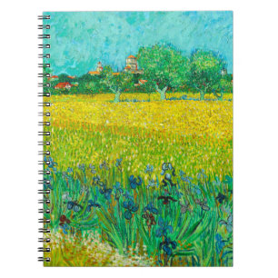 Van Gogh Feld mit Schwertlilien bei Arles Notizblock