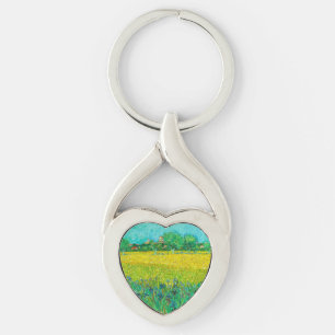 Van Gogh Feld mit Schwertlilien bei Arles Schlüsselanhänger
