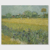 Van Gogh Field mit Blume in der Nähe von Arles Geschenkpapier (Flach)