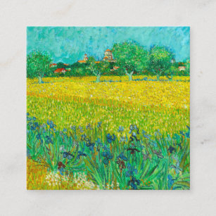 Van Gogh Field mit Irische in der Nähe von Arles Begleitkarte