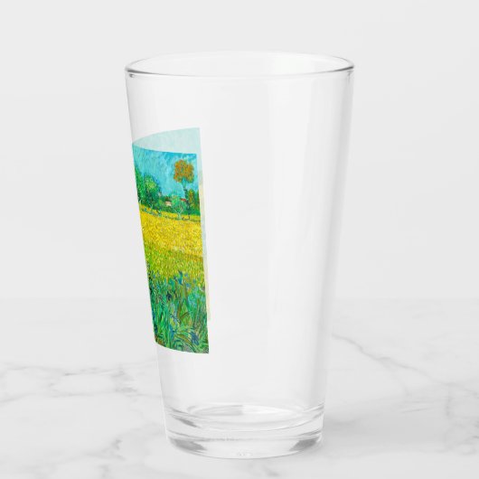 Van Gogh Field mit Irische in der Nähe von Arles Glas (Links)