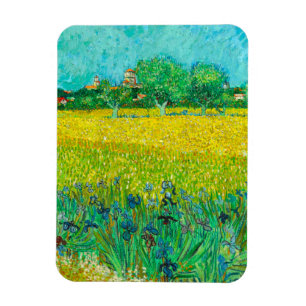 Van Gogh Field mit Irische in der Nähe von Arles Magnet