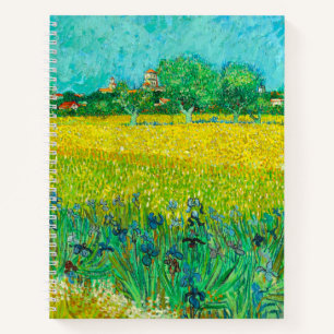 Van Gogh Field mit Irische in der Nähe von Arles Notizblock