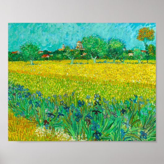 Van Gogh Field mit Irische in der Nähe von Arles Poster (Vorne)