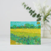 Van Gogh Field mit Irische in der Nähe von Arles Postkarte (Stehend Vorderseite)