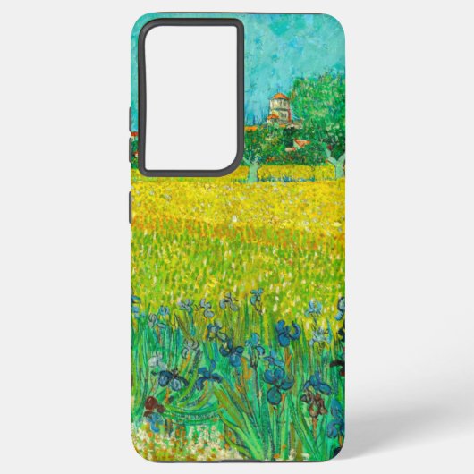 Van Gogh Field mit Irische in der Nähe von Arles Samsung Galaxy Hülle (Rückseite)