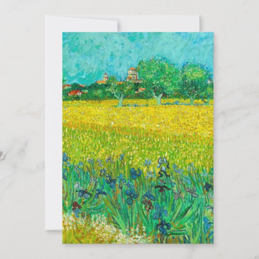 Van Gogh Field mit Irische in der Nähe von Arles Save The Date (Vorderseite)