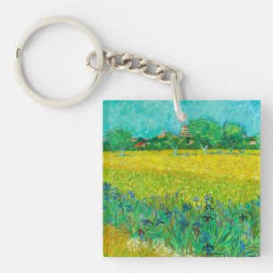 Van Gogh Field mit Irische in der Nähe von Arles Schlüsselanhänger