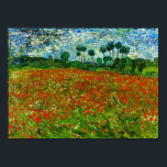Van Gogh Field with Poppies (F636) Fine Art Poster<br><div class="desc">Feld mit Poppies, Vincent van Gogh, Auvers-sur-Oise, Frankreich Juni 1890. Öl auf Leinwand, 73 x 91, 5 cm. Den Haag, Haags Gemeentemuseum. F 636, JH 2027 Vincent Willem van Gogh (30 März 1853 - 29 Juli 1890) war ein niederländischer Post-Impressionist Künstler. Einige seiner Gemälde gehören heute zu den bekanntesten, beliebtesten...</div>