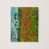 Van Gogh Field with Poppies (F636) Fine Art Puzzle (Vertikal)