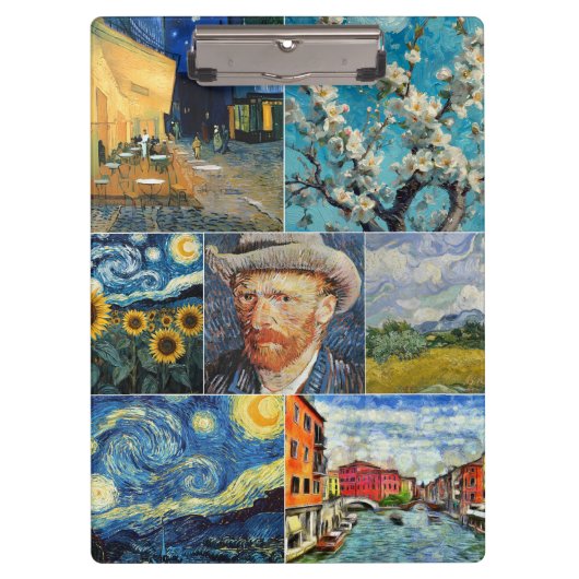 Van Gogh Fine Art Collage Klemmbrett (Vorderseite)