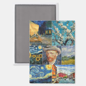 Van Gogh Fine Art Collage Magnet (Vorderseite/Rückseite)