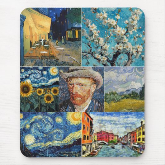 Van Gogh Fine Art Collage Mousepad (Vorne)