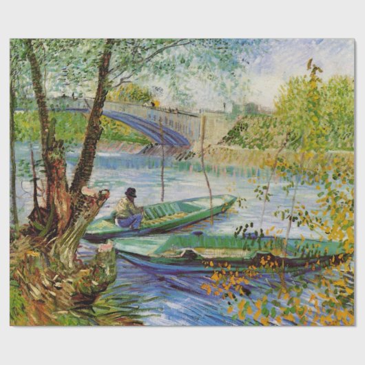 Van Gogh Fischen im Frühling, Pont de Clichy Geschenkpapier (Flach)