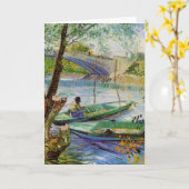 Van Gogh Fischen im Frühling, Pont de Clichy Karte (Gelbe Blume)