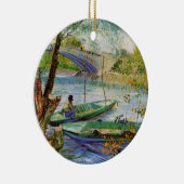 Van Gogh Fischen im Frühling, Pont de Clichy Keramikornament (Rechts)