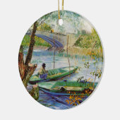 Van Gogh Fischen im Frühling, Pont de Clichy Keramikornament (Links)