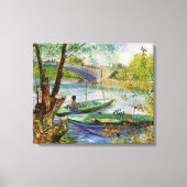 Van Gogh Fischen im Frühling, Pont de Clichy Leinwanddruck (Vorderseite)