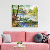 Van Gogh Fischen im Frühling, Pont de Clichy Leinwanddruck (Insitu (Wohnzimmer))
