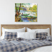 Van Gogh Fischen im Frühling, Pont de Clichy Leinwanddruck (Insitu (Schlafzimmer))