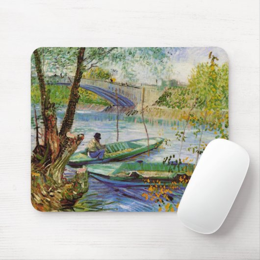 Van Gogh Fischen im Frühling, Pont de Clichy Mousepad (Mit Mouse)