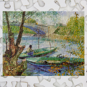 Van Gogh Fischen im Frühling, Pont de Clichy Puzzle
