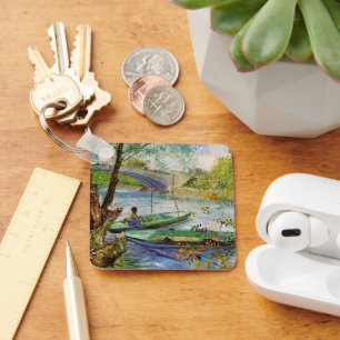 Van Gogh - Fischer am Pont de Clichy im Frühling Schlüsselanhänger