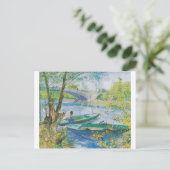 Van Gogh Fischer und Boote in der Pont de Clichy Postkarte (Stehend Vorderseite)