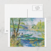 Van Gogh Fischer und Boote in der Pont de Clichy Postkarte (Vorne/Hinten)