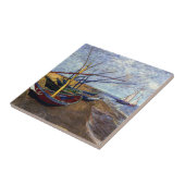 Van Gogh Fischerboote am Strand Fliese (Seite)