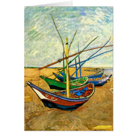 Van Gogh Fischerboote am Strand in Saintes Maries (Vorne)