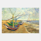 Van Gogh Fischerboote am Strand in Saintes Maries Geschenkpapier Set (Vorderseite 2)