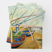 Van Gogh Fischerboote am Strand in Saintes Maries Geschenkpapier Set (Beispiel)