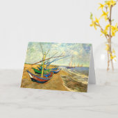 Van Gogh Fischerboote am Strand in Saintes Maries Karte (Gelbe Blume)