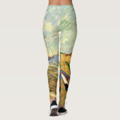 Van Gogh Fischerboote am Strand in Saintes Maries Leggings (Rückseite)