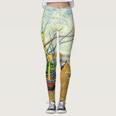 Van Gogh Fischerboote am Strand in Saintes Maries Leggings (Vorderseite)