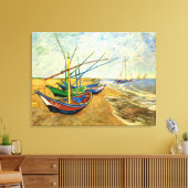 Van Gogh Fischerboote am Strand in Saintes Maries Leinwanddruck (Insitu (Wohnzimmer))