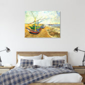 Van Gogh Fischerboote am Strand in Saintes Maries Leinwanddruck (Insitu (Schlafzimmer))