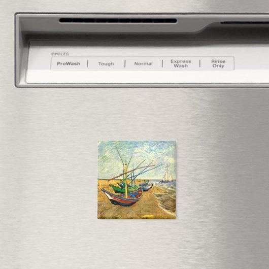 Van Gogh Fischerboote am Strand in Saintes Maries Magnet (In Situ (Geschirrspüler))