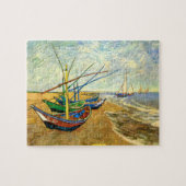 Van Gogh Fischerboote am Strand in Saintes Maries Puzzle (Horizontal)